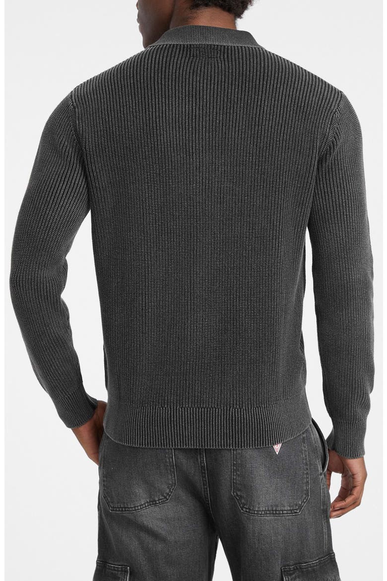 Organic Cotton Half Zip Sweater, Alternate, color, BLACK