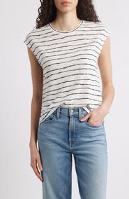 Wit & Wisdom Stripe Linen Blend T-Shirt