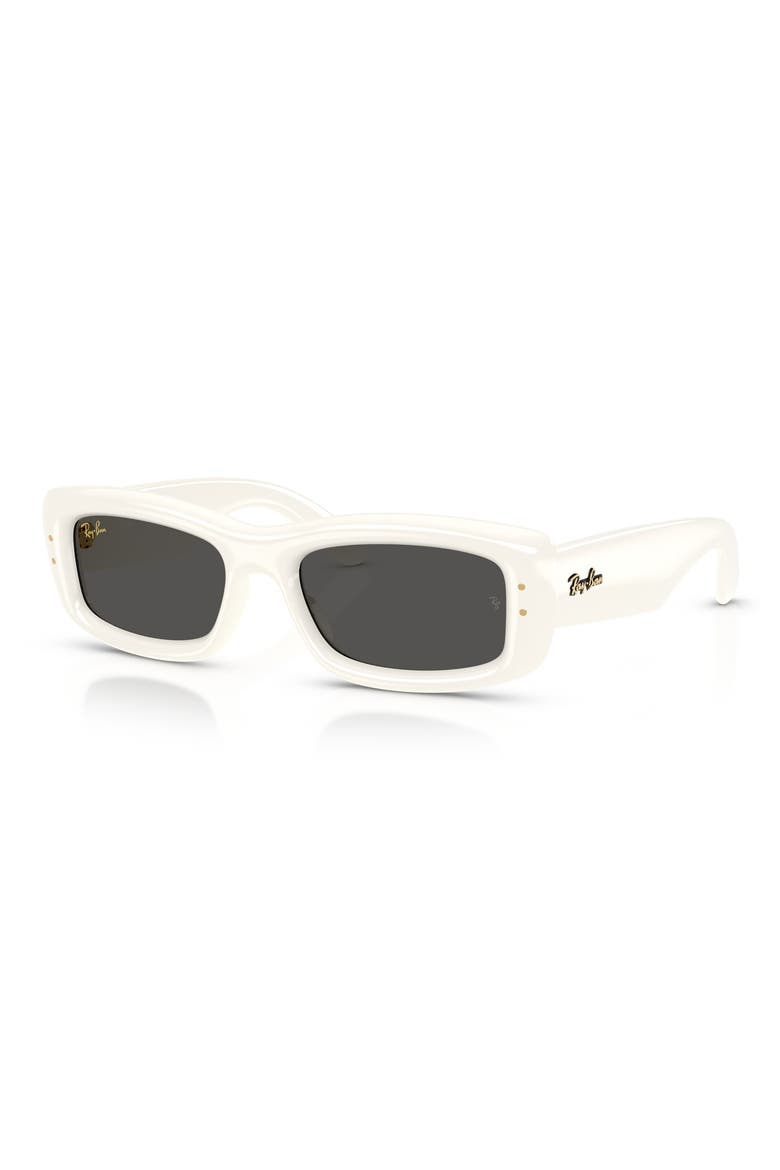x A$AP Rocky Kiliane 55mm Rectangular Puffer Sunglasses, Alternate, color, FULL CREAM / DARK GREY