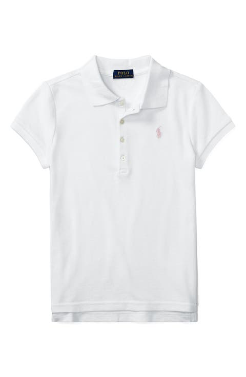 Kids' Stretch Cotton Mesh Polo (Big Kid)