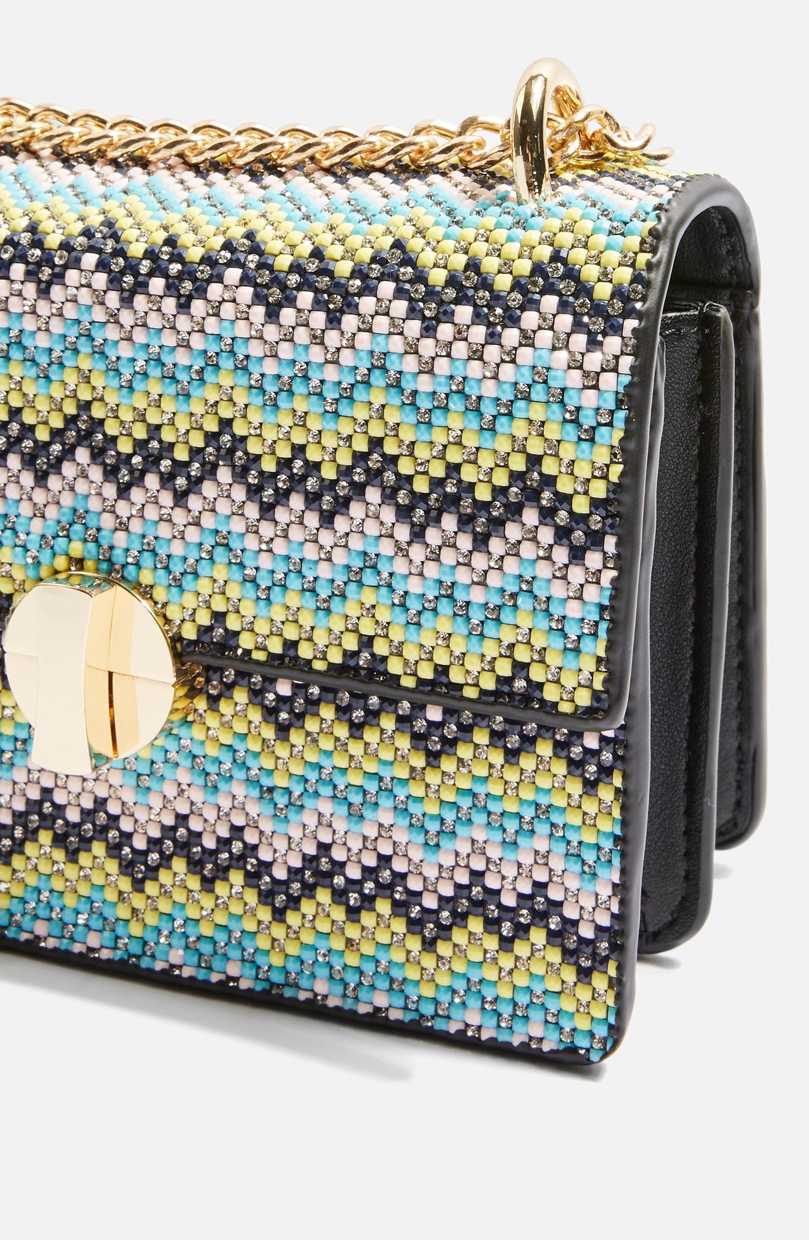 Topshop Gem Crossbody Bag, Alternate, color, 