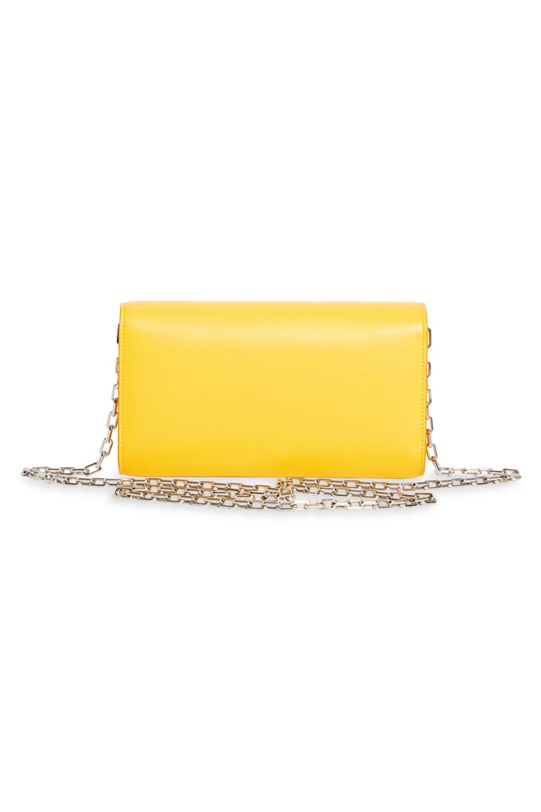 Bettina Leather Wallet on a Chain, Alternate, color, X241 CORN/ SILVER