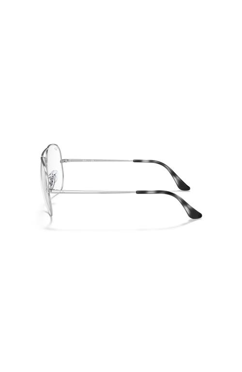 Ray Ban Ray-ban 55mm Pilot Optical Glasses In Metallic