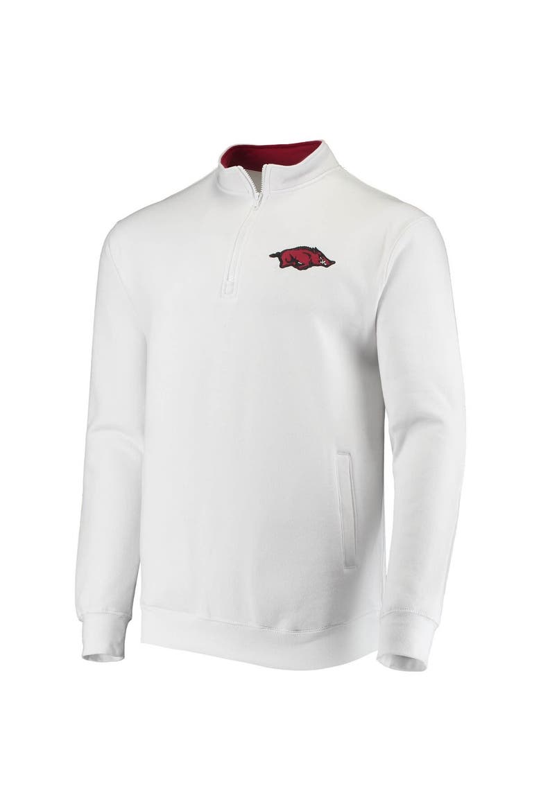 Men's Colosseum White Arkansas Razorbacks Tortugas Logo Quarter-Zip Jacket, Alternate, color, White