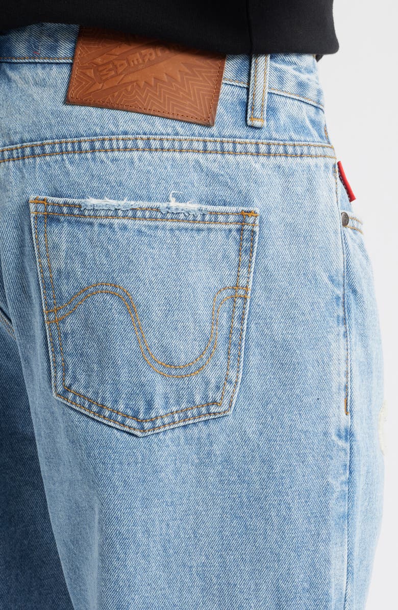 ICECREAM Vanilla Fit Cherry Running Dog Appliqué Jeans, Alternate, color, Butter Pecan