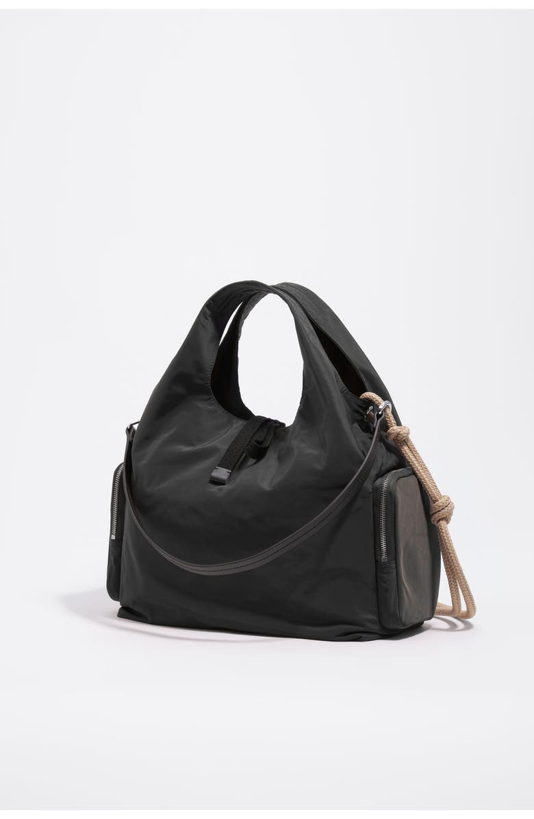 Bimba y Lola Nylon Handle Bag, Alternate, color, Charcoal