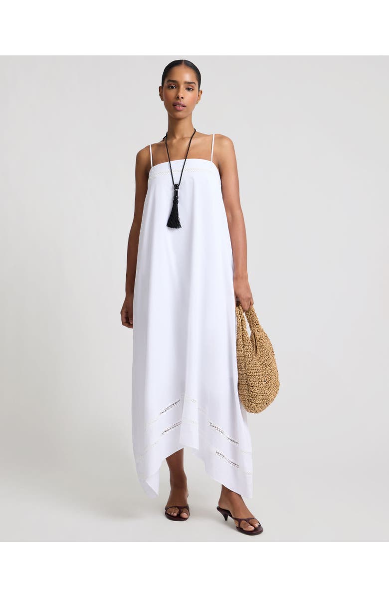 Onia Square Neck Handkerchief Dress, Main, color, White