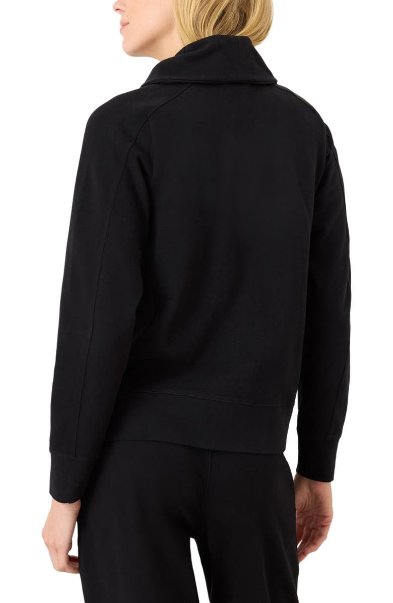 Pact Organic Cotton CloudKnit Zip Jacket, Alternate, color, Black