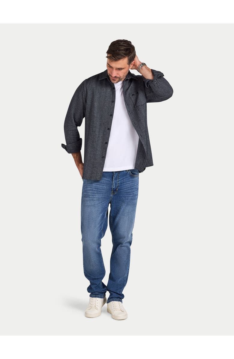 Raging Bull Long Sleeve Brushed Herringbone Shirt, Alternate, color, Charcoal