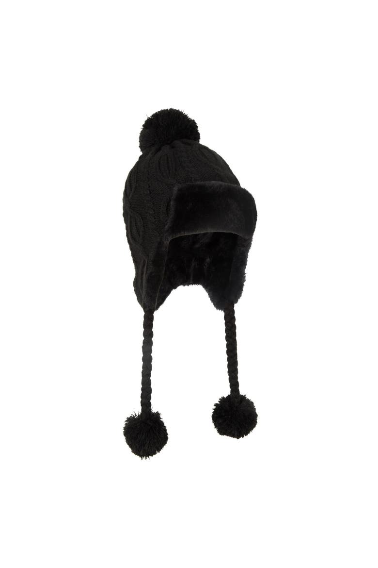 Sierra Knitted Thermal Bomber Hat, Alternate, color, Black