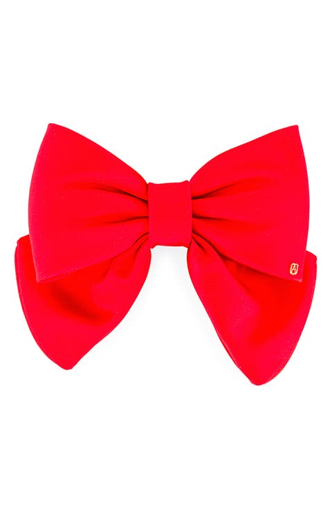 Silk bow barette