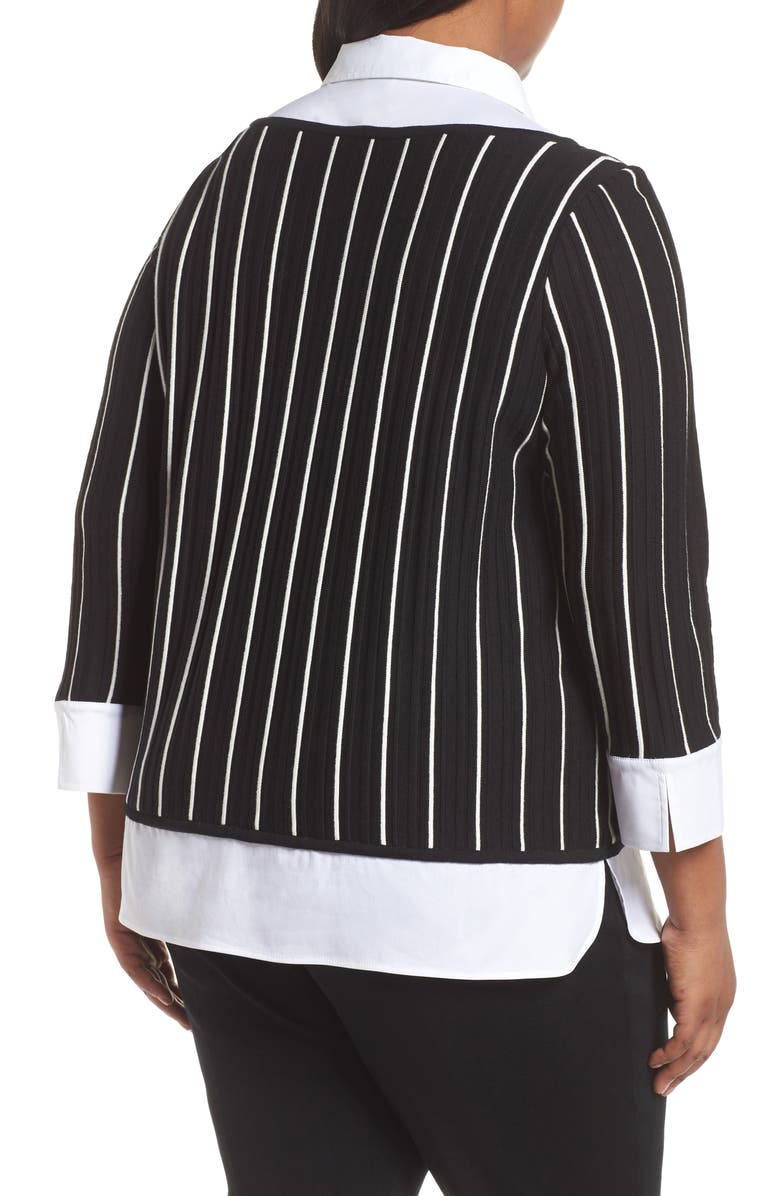 Ming Wang Layered Look Tunic, Alternate, color, 