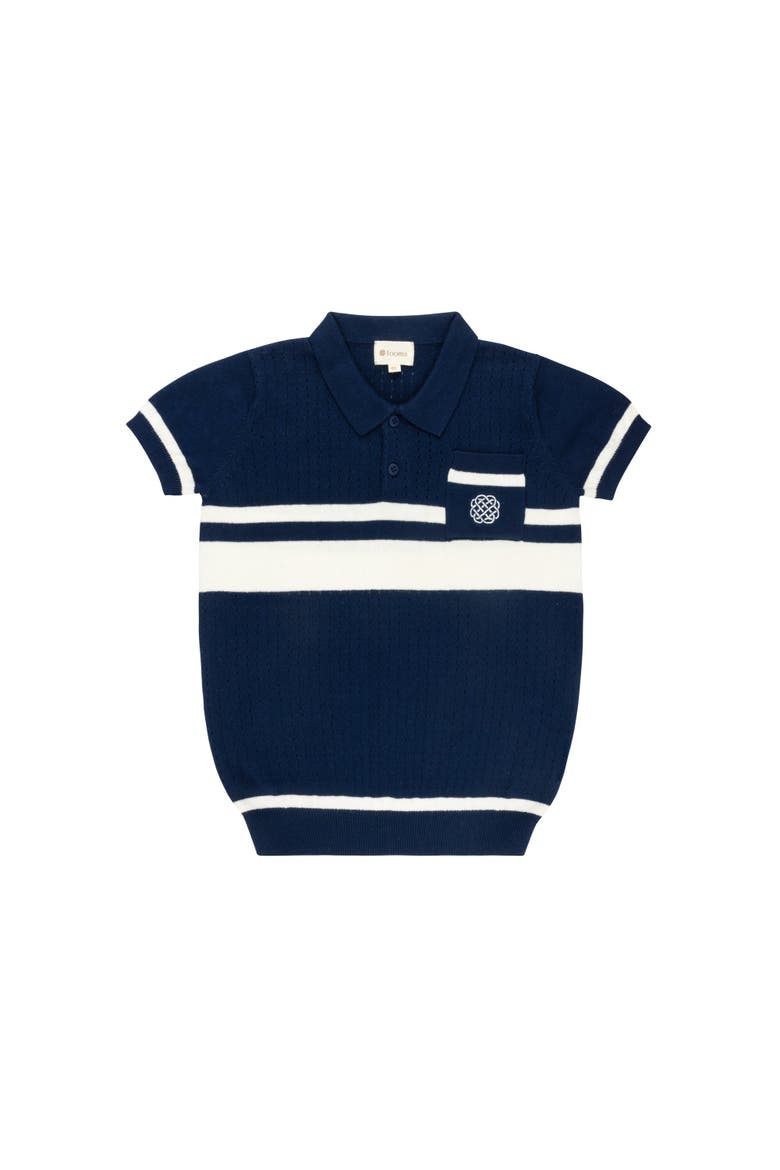 Looms Storybook Collection - Boys Mesh Knit Polo, Main, color, Blue