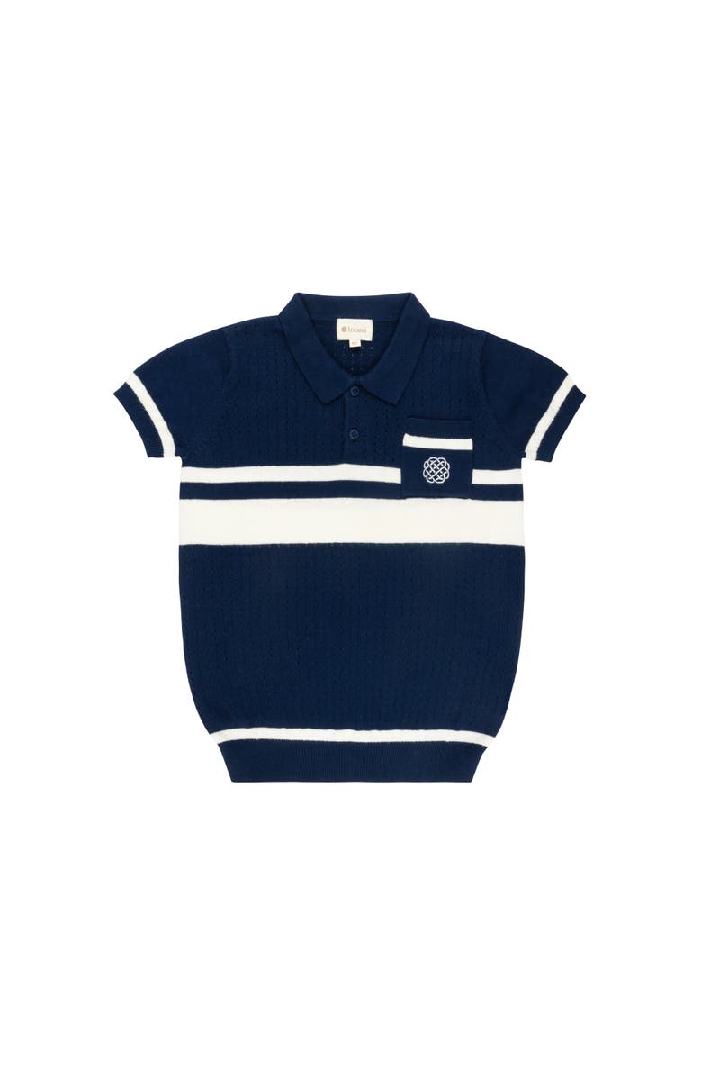 Ely's & Co. Looms Storybook Collection - Boys Mesh Knit Polo, Main, color, Blue