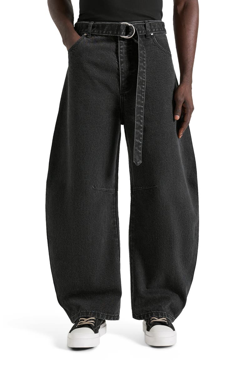 Xander Barrel Leg Jeans, Main, color, Black