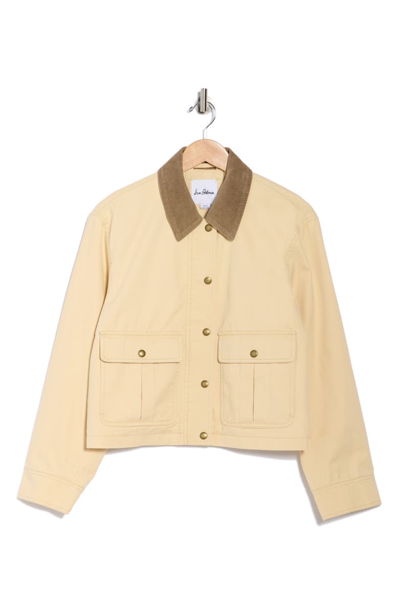 Sam Edelman Crop Workwear Jacket, Alternate, color, Butter