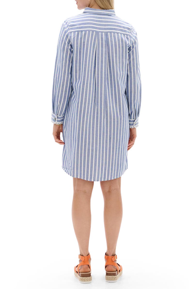 Hatley Julia Stripe Shirtdress, Alternate, color, Blue