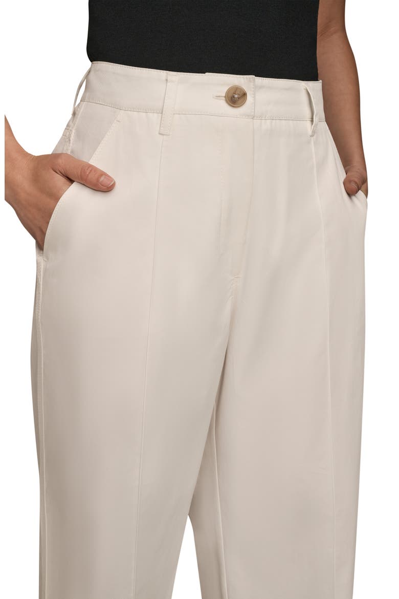 Pintuck High Waist Cotton Wide Leg Pants, Alternate, color, CREAM