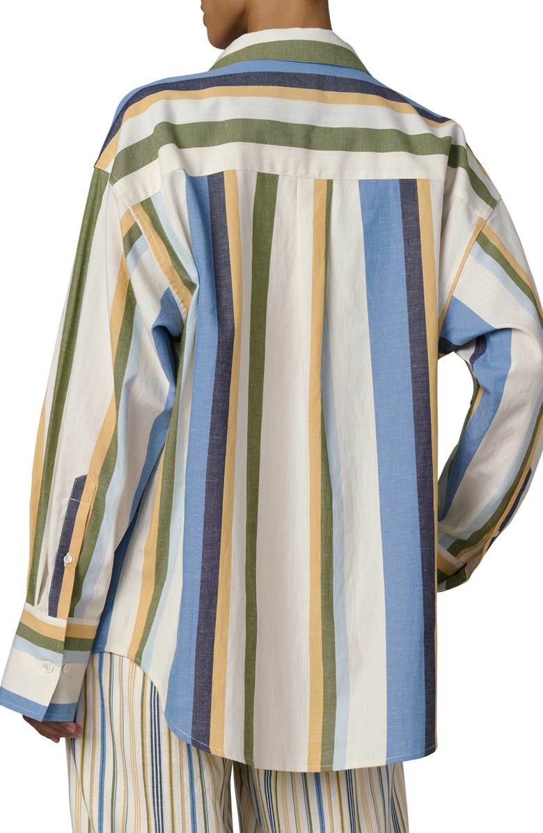 Joe's The Boyfriend Stripe Cotton Blend Shirt, Alternate, color, 