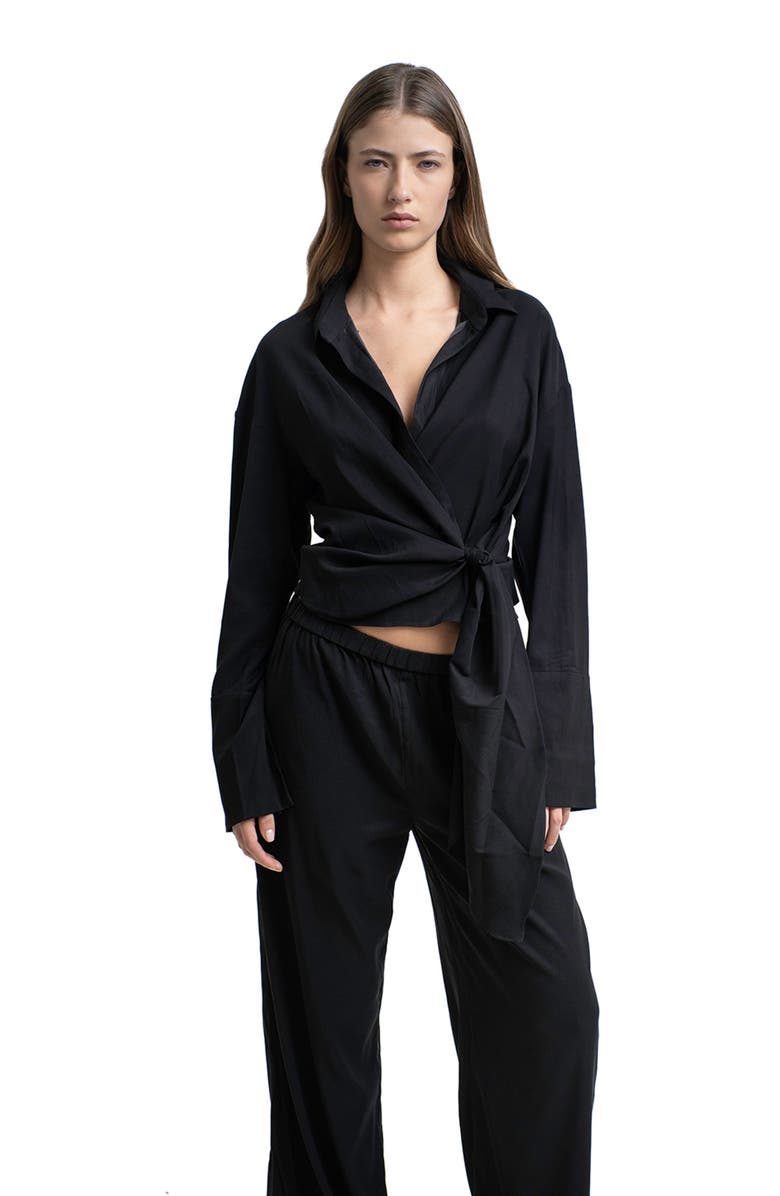 Mother of All Gill pants, Alternate, color, Black Matt