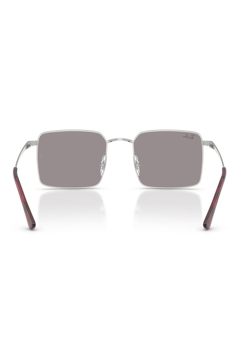 Idan Bio-Based 50mm Square Sunglasses, Alternate, color, SILVER / GREY