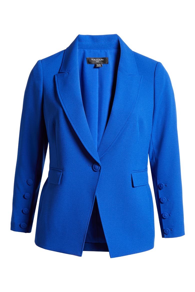 One-Button Blazer, Alternate, color, COBALT