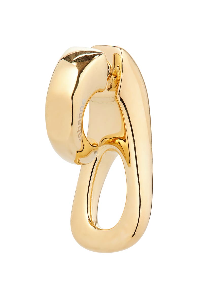 Zip Pull Single Earring, Alternate, color, GOLD