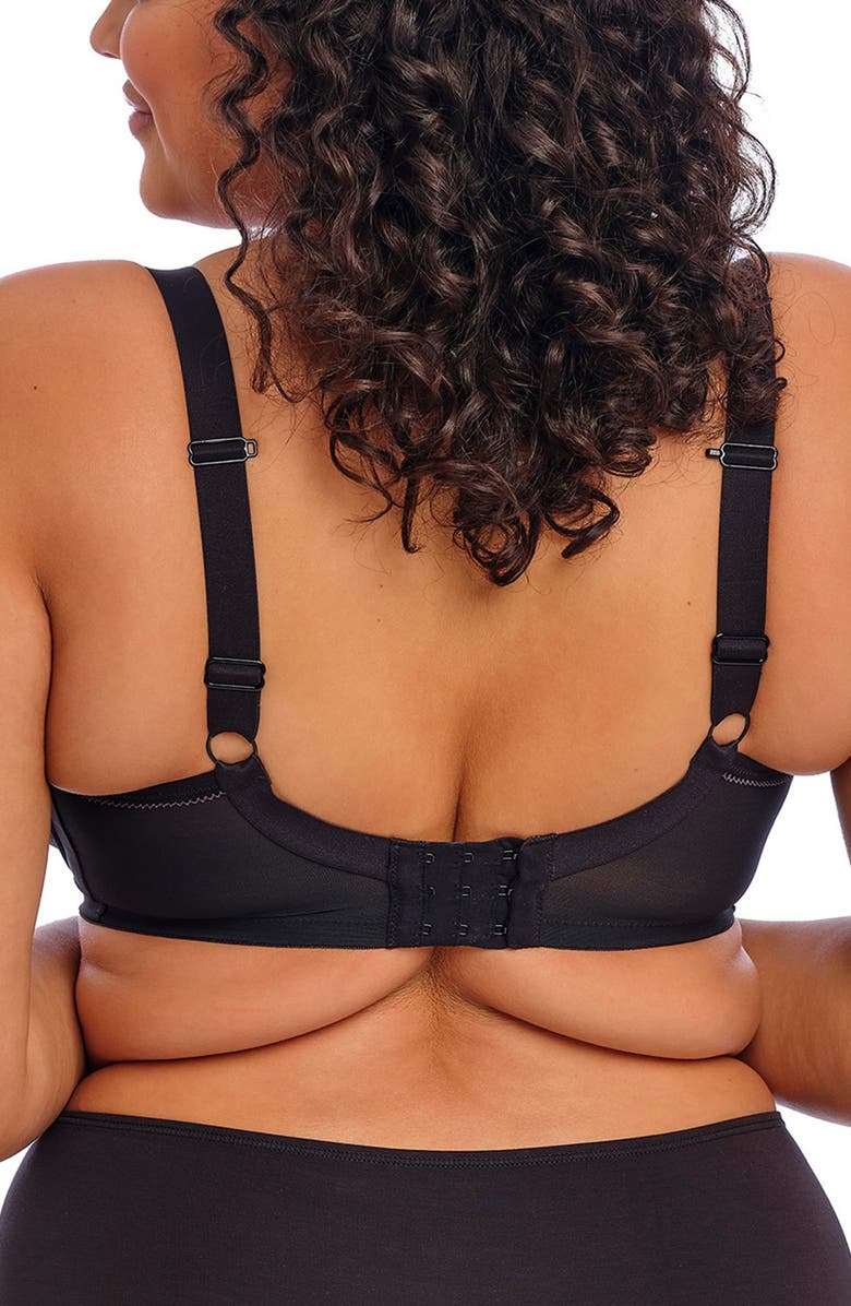 Elomi Bijou Full Figure Underwire Plunge Bra, Alternate, color, Black