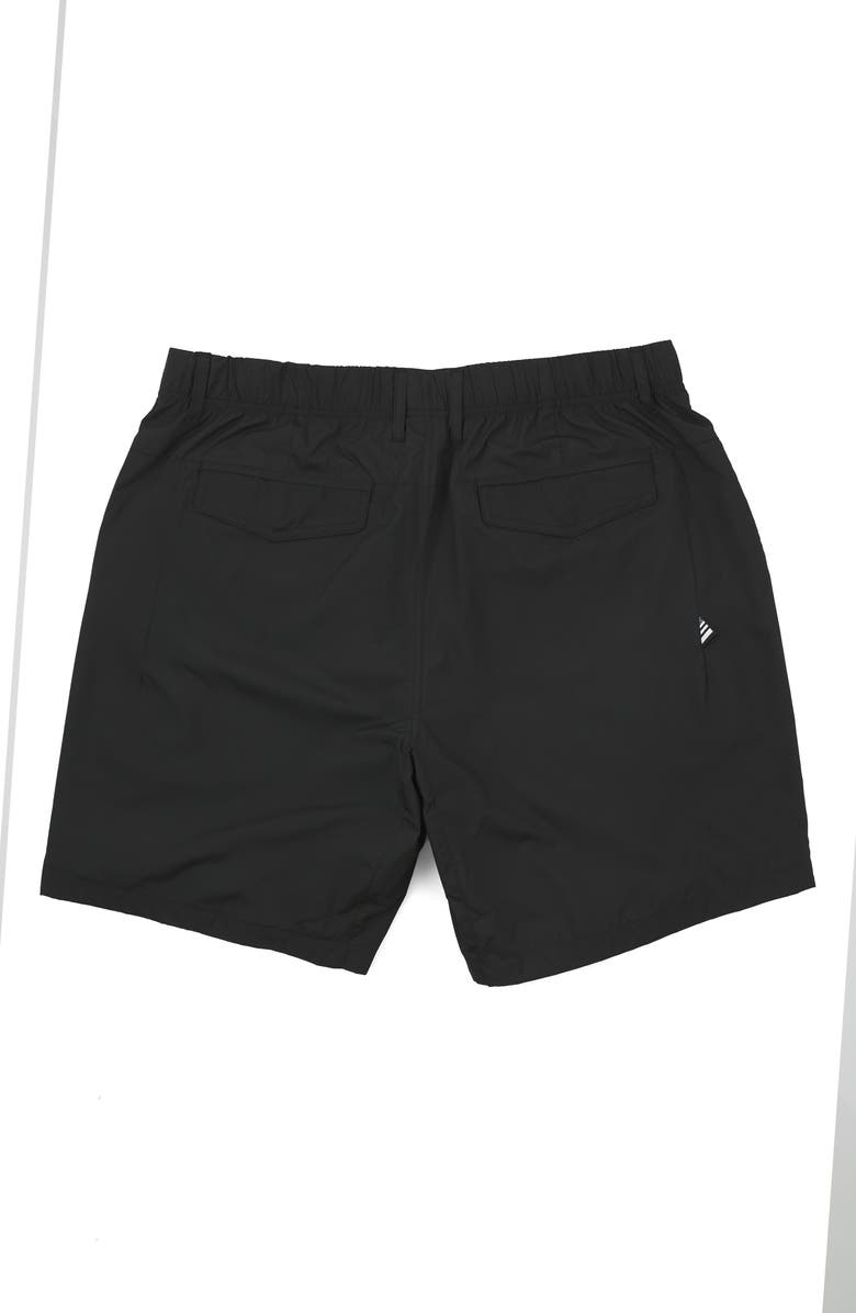 PAPER PLANES Logo Reflective Track Shorts, Alternate, color, Black