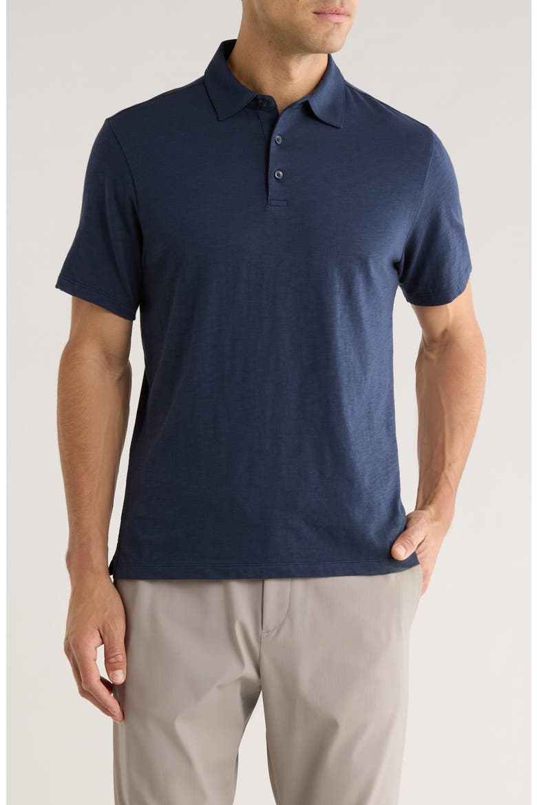 Brightwood Slub Cotton Polo, Main, color, BLUE NIGHT