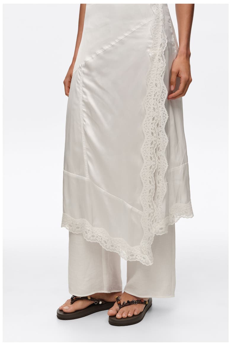 Viscose Lace Skort, Alternate, color, OFF WHITE