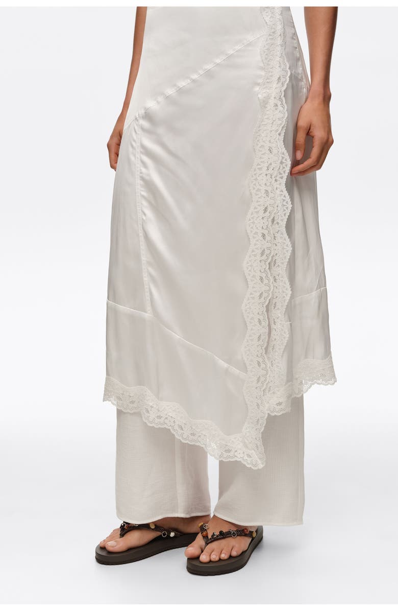 Bimba y Lola Viscose Lace Skort, Alternate, color, Off White