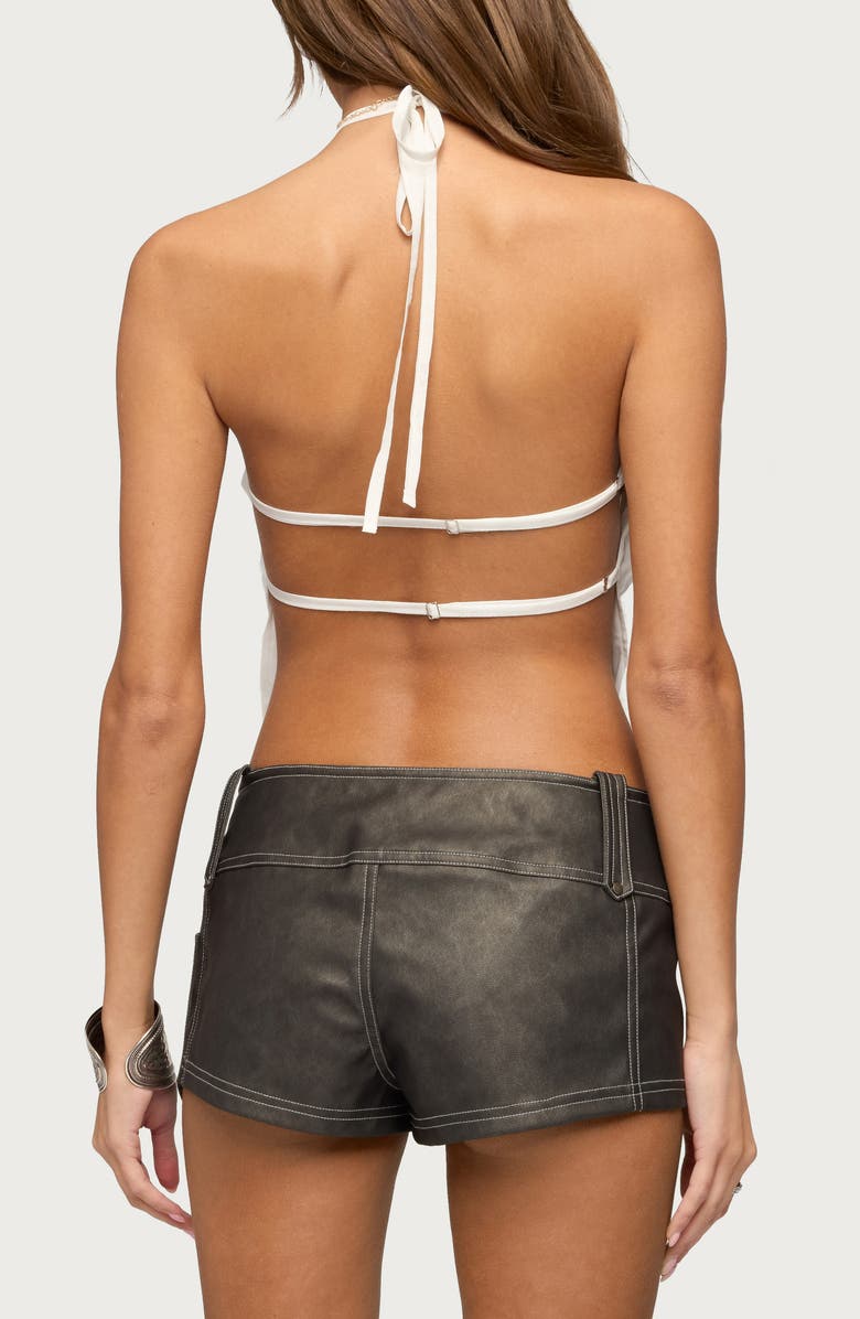 EDIKTED Amit Tiered Chiffon Backless Top, Alternate, color, 
