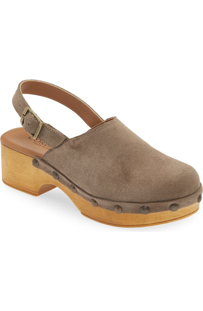 Cordani Wilkes Platform Clog, Main, color, Fango Suede