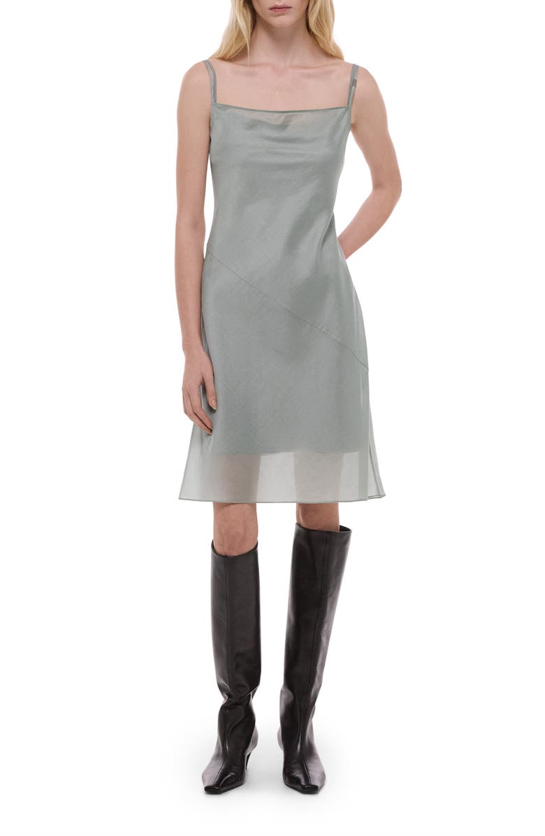 Helmut Lang Bias Cut Airy Voile Minidress, Alternate, color, 