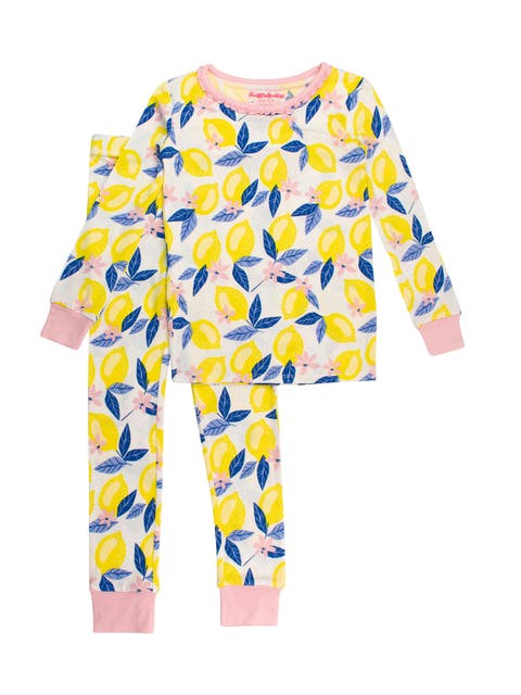 SoftSnooze Girls Ruffle Long Sleeve Pajama Set