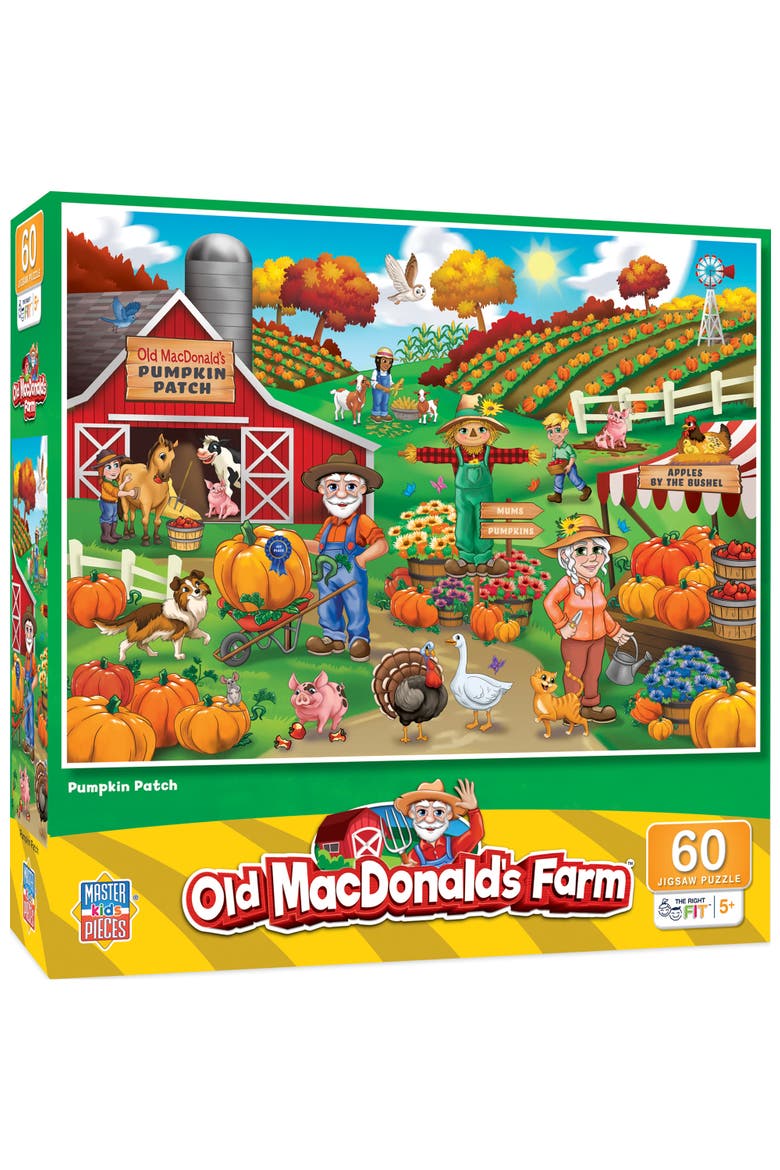 Old MacDonald Pumpkin Patch 60pc Puzzle, Main, color, Multicolor