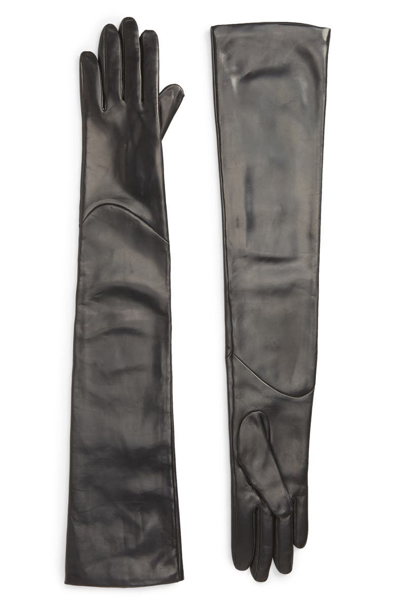 Nordstrom Extra Long Leather Opera Gloves, Main, color, 