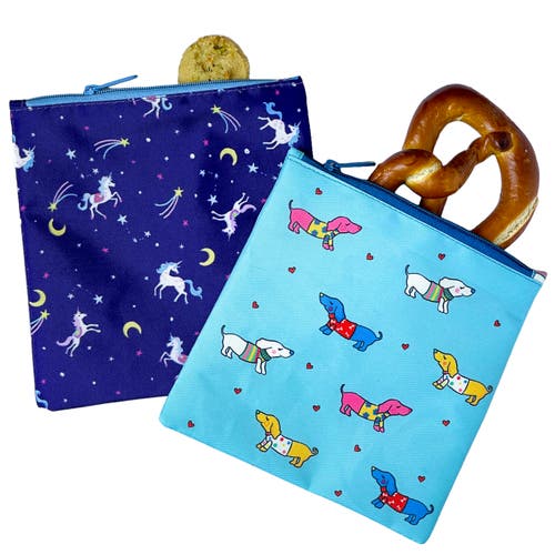 Yumbox Reusable Sandwich Bags Insulated, Washable, Eco-friendly Fabric Pouches For Snacks, Wraps & L