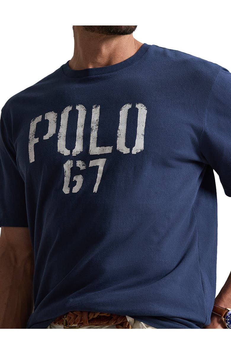 Polo Ralph Lauren Big & Tall Polo 67 Graphic Tee, Alternate, color, Dark Cobalt
