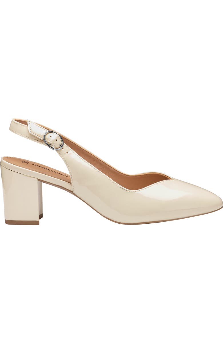 Johnston & Murphy Vicki Slingback Pump, Alternate, color, Bone Italian Pearlized