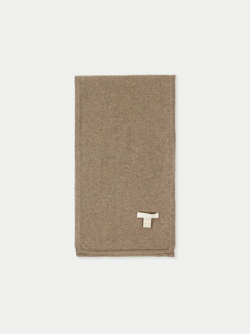 Gobi Mongolian Cashmere Cashmere Jersey Knit Scarf In Taupe
