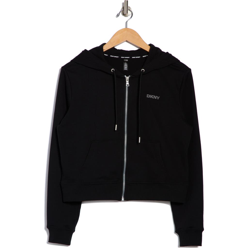Dkny Mini Stud Logo Zip Hoodie
