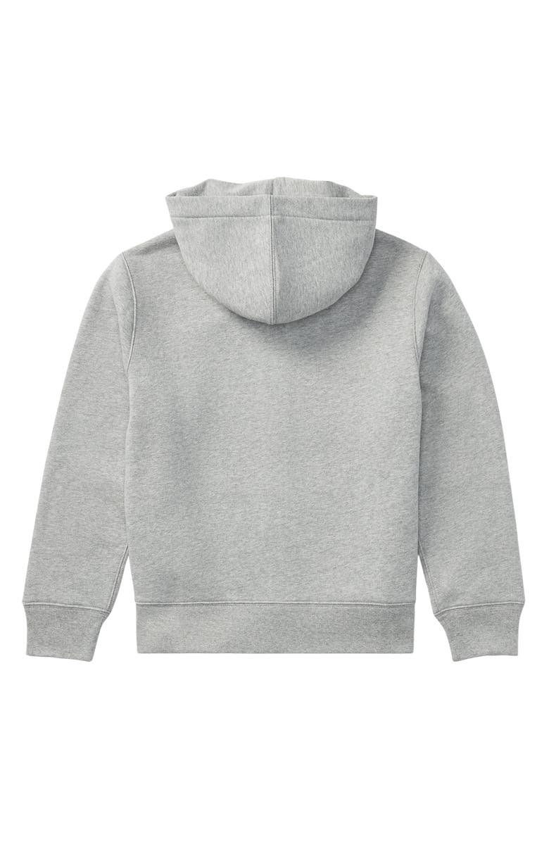 Polo Ralph Lauren Kids' Fleece Zip Hoodie, Alternate, color, Heather Grey
