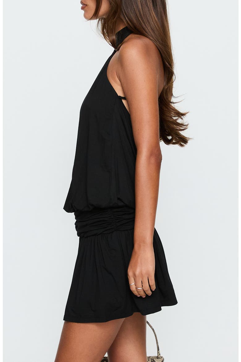 Lealeia Halter Minidress, Alternate, color, BLACK