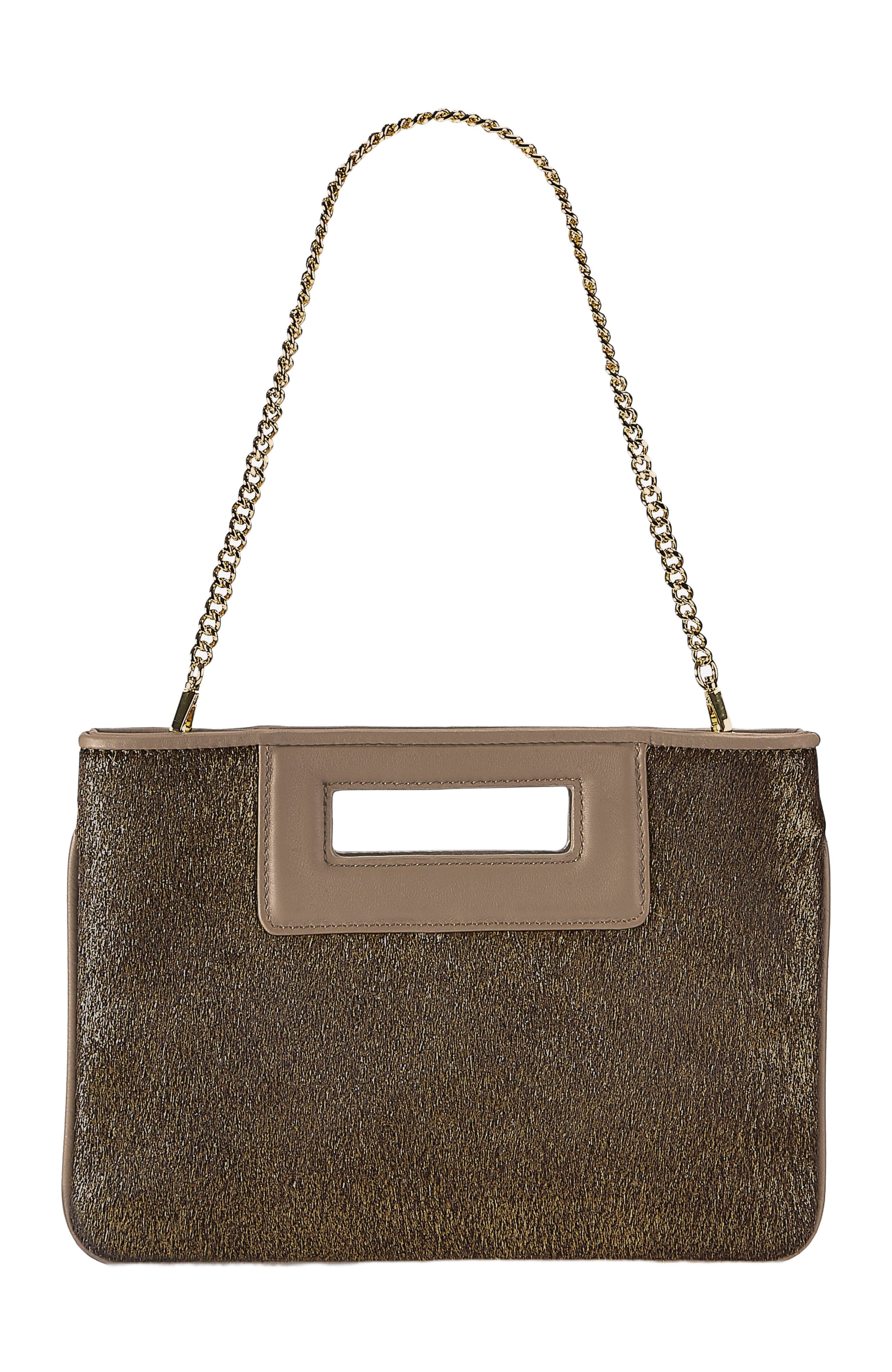 GiGi New York WILLA CLUTCH, Alternate, color, Gold Haircalf