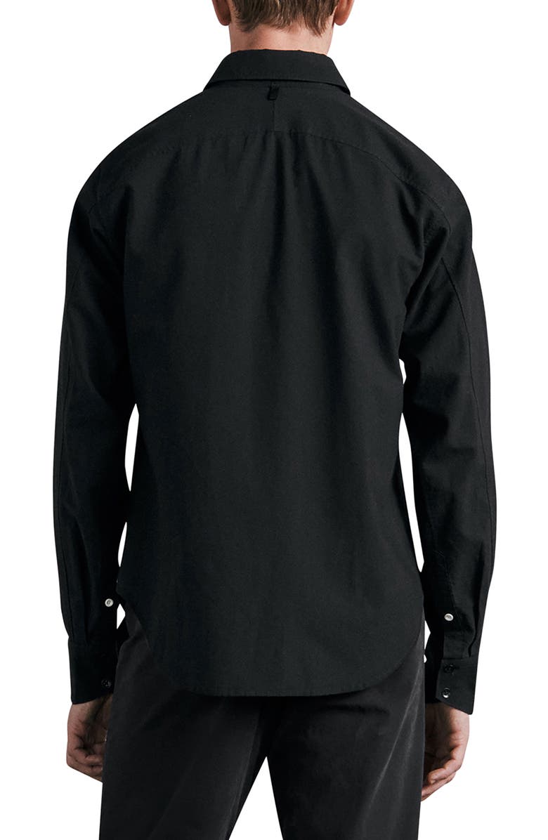 rag & bone ICONS Fit 2 Slim Fit Engineered Button-Up Shirt, Alternate, color, Black