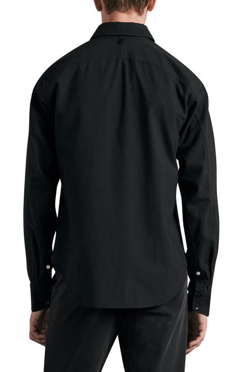 Rag & Bone Icons Fit 2 Slim Fit Engineered Button-up Shirt In Black