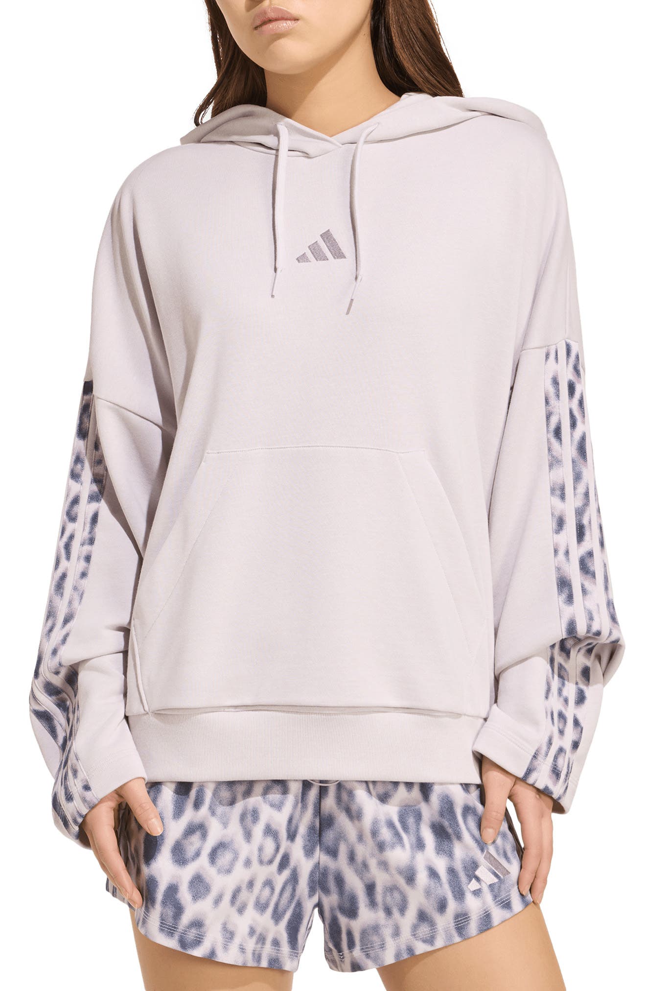 adidas Printed 3-Stripe Hoodie
