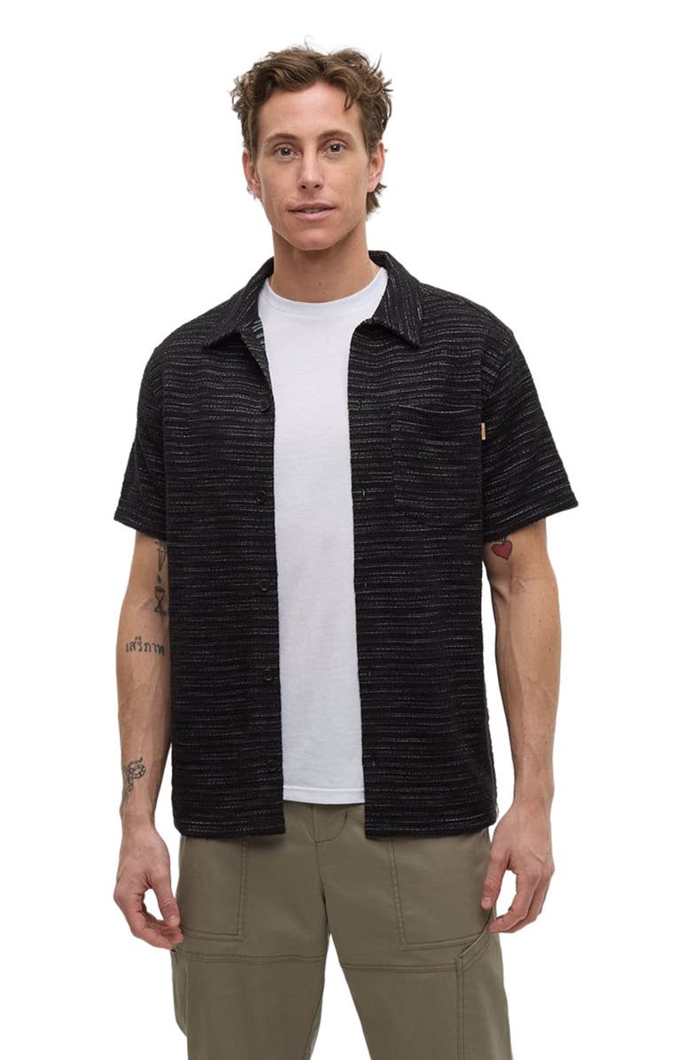 tentree Copeland Shirt, Alternate, color, Meteorite Black Flash Stripe